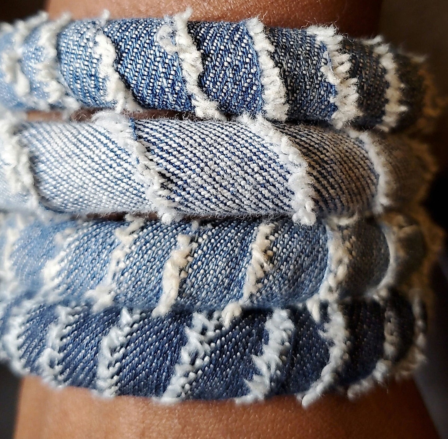 3 Denim Bangles (set available)