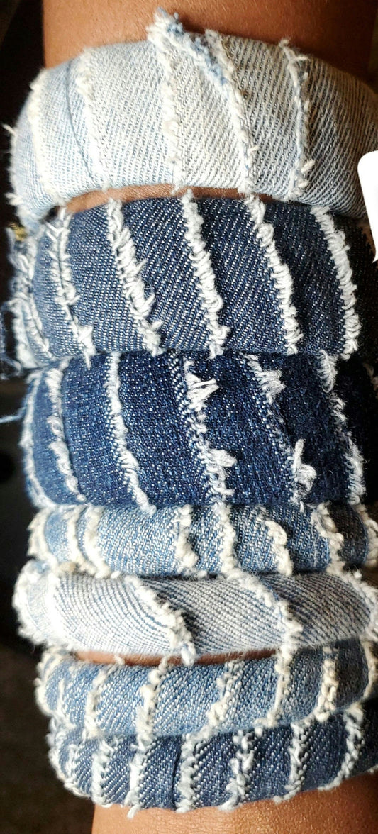 3 Denim Bangles (set available)